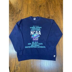 VTG UCLA NCAA Sweatshirt Men's XL Russel Athletic Crewneck Navy Blue USA 90s USA